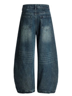 Men's Wide Leg Jeans – Oversized Cotton Blend with Pockets