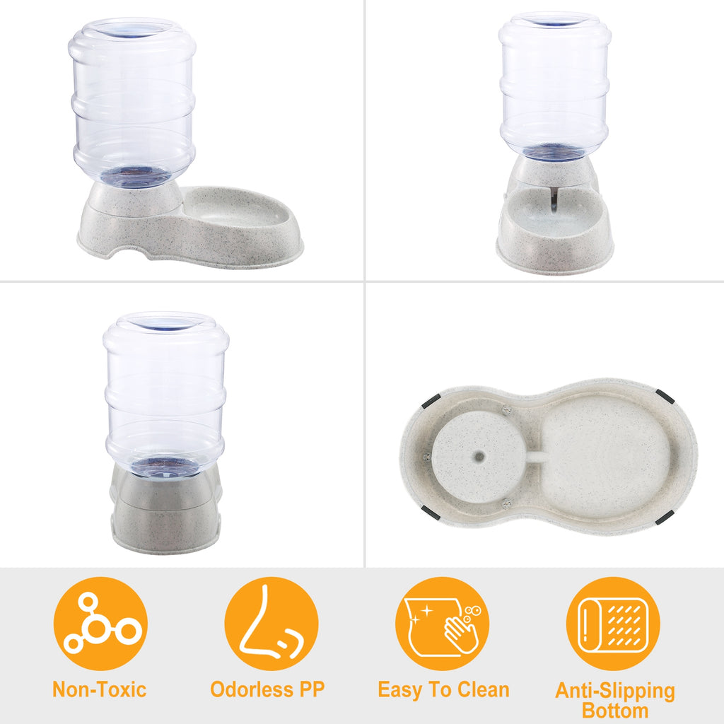 Automatic Pet Water Dispenser - 1 Gallon Self-Filling Gravity Waterer for Dogs and Cats