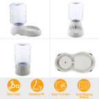 Automatic Pet Water Dispenser - 1 Gallon Self-Filling Gravity Waterer for Dogs and Cats
