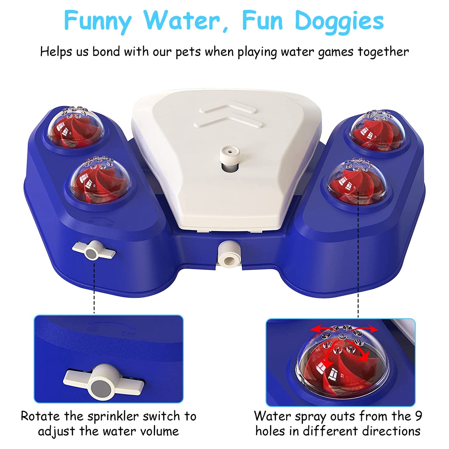 Outdoor Dog Water Fountain - Step-Activated Automatic Pet Drinking & Sprinkler Station