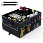 Car Trunk Organizer – 13 Gallon | 3 Compartments, 6 Pockets, Non-Slip Base, Collapsible