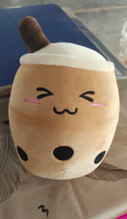 Boba Tea Plush Pillow - Cute Bubble Tea Stuffed Animal Cushion for Kids & Adults
