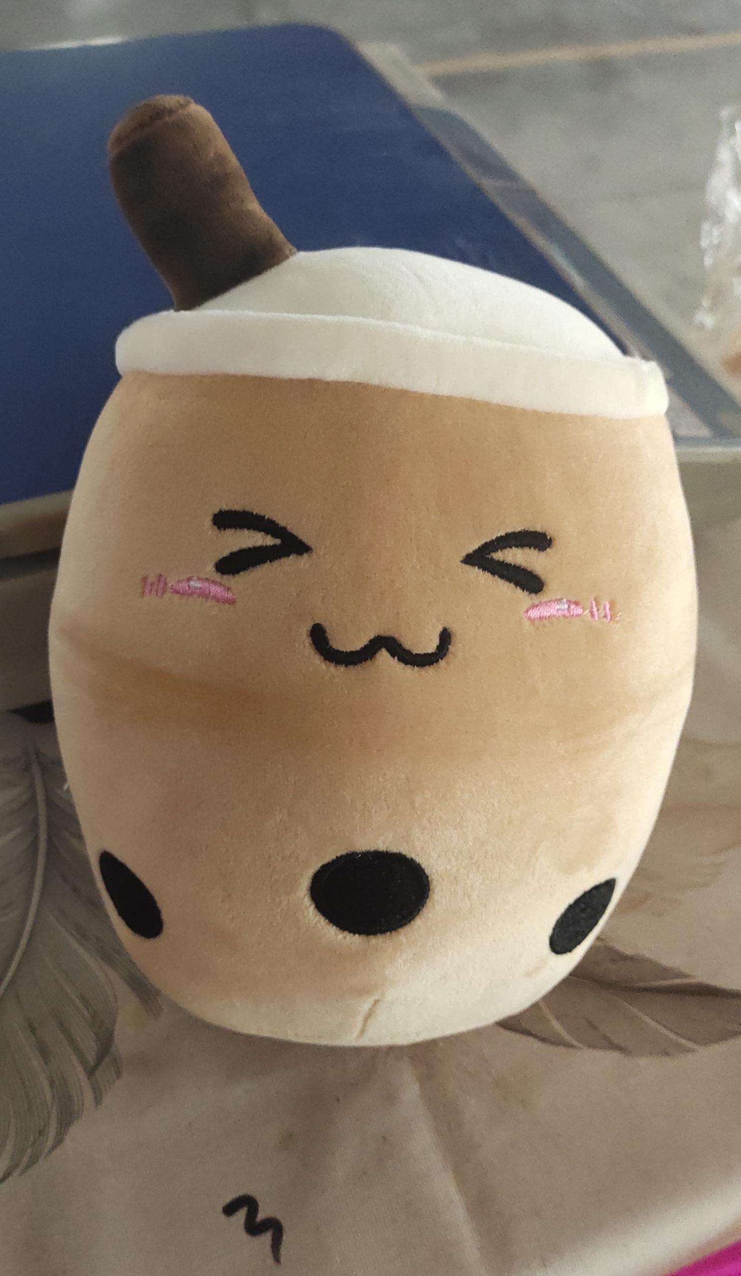 Boba Tea Plush Pillow - Cute Bubble Tea Stuffed Animal Cushion for Kids & Adults
