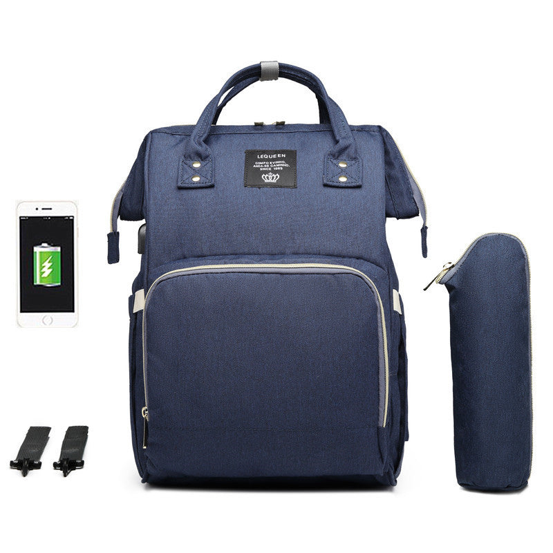 Multi-Pocket Diaper Bag Backpack - Large Capacity Travel Organizer for Moms