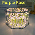 New DIY Tulip Mirror Cube Lamp Three-Dimensional Nightlight Material Package Handmade Craft Birthday Gifts Led Tulip Night Light