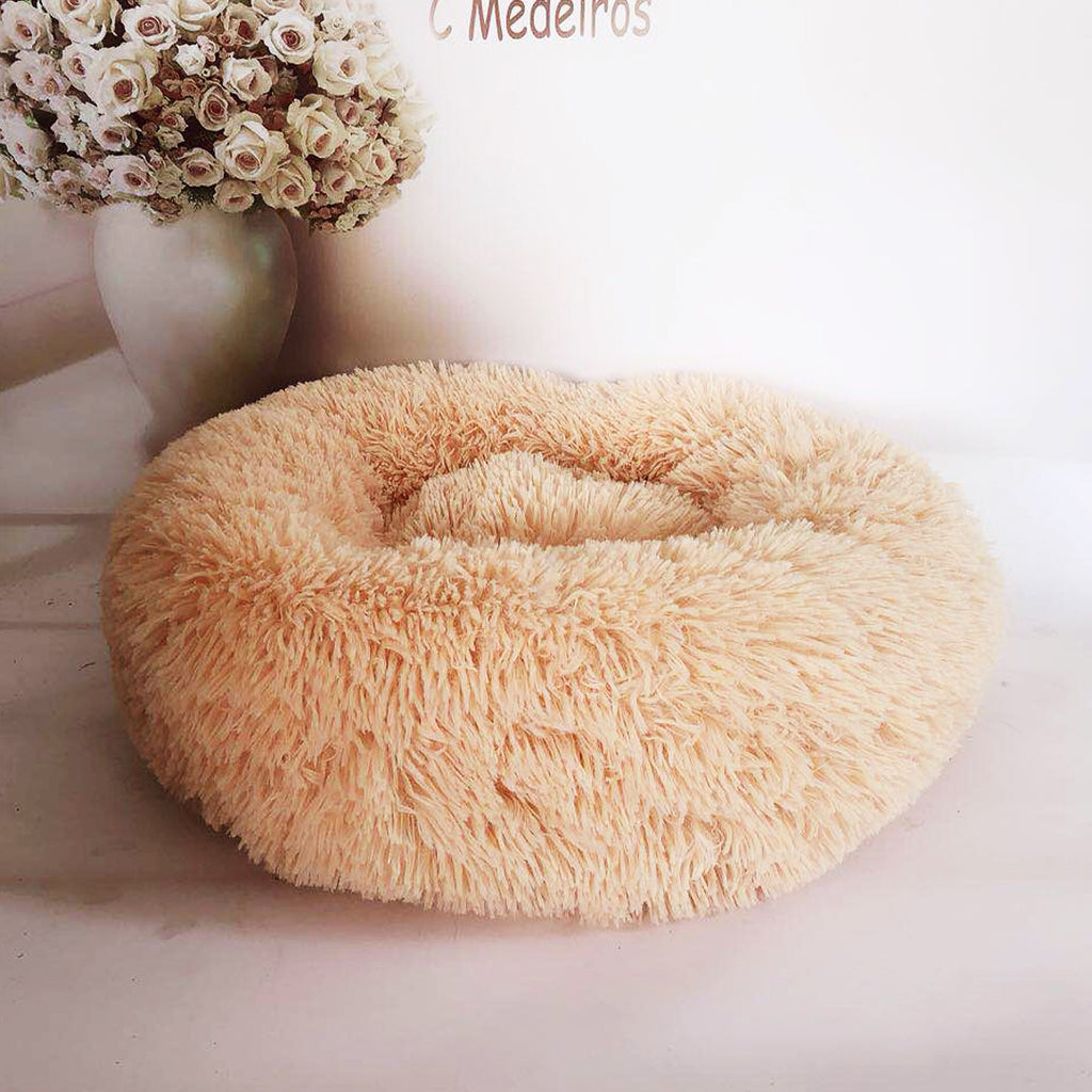 Calming Plush Pet Bed – Anxiety-Relief Nest for Dogs & Cats