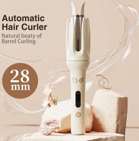 Automatic Hair Curling Iron | 4 Heat Settings, Anti-Tangle, Salon Curls in Minutes