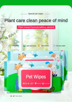 Premium Pet Wipes for Dogs & Cats - Hypoallergenic, Fragrance-Free, Plant-Based - 100 Count