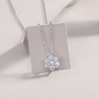 Snowflake Moissanite Pendant Necklace | S925 Sterling Silver & Platinum Plating