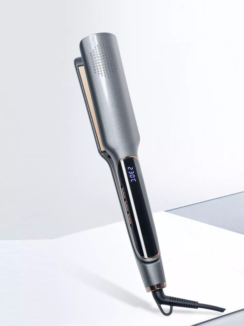 2-in-1 Hair Straightener & Curler – Adjustable Temperature Flat Iron for Straight & Wavy Styles