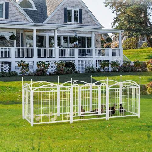 Heavy Duty Dog Playpen – 8-Panel Exercise Pen with Door | 24" Height, Indoor & Outdoor