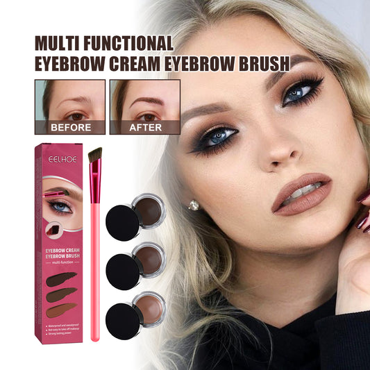 Professional Eyebrow Makeup Brush Set - 3-Piece Precision Brow Shaping & Filling Kit
