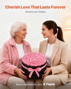 Preserved Roses Gift Box - 50 Real Eternal Roses, Long-Lasting Romantic Bouquet for Anniversary, Birthday & Valentine's Day