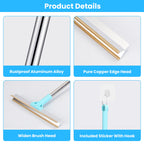 Extendable Pet Hair Remover Rake - 54" Telescopic Copper Blade for Furniture, Carpet & Upholstery