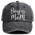 Boy Mom Baseball Cap | Embroidered Cotton Hat for Women – Adjustable & Washable