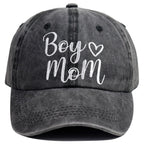 Boy Mom Baseball Cap | Embroidered Cotton Hat for Women – Adjustable & Washable