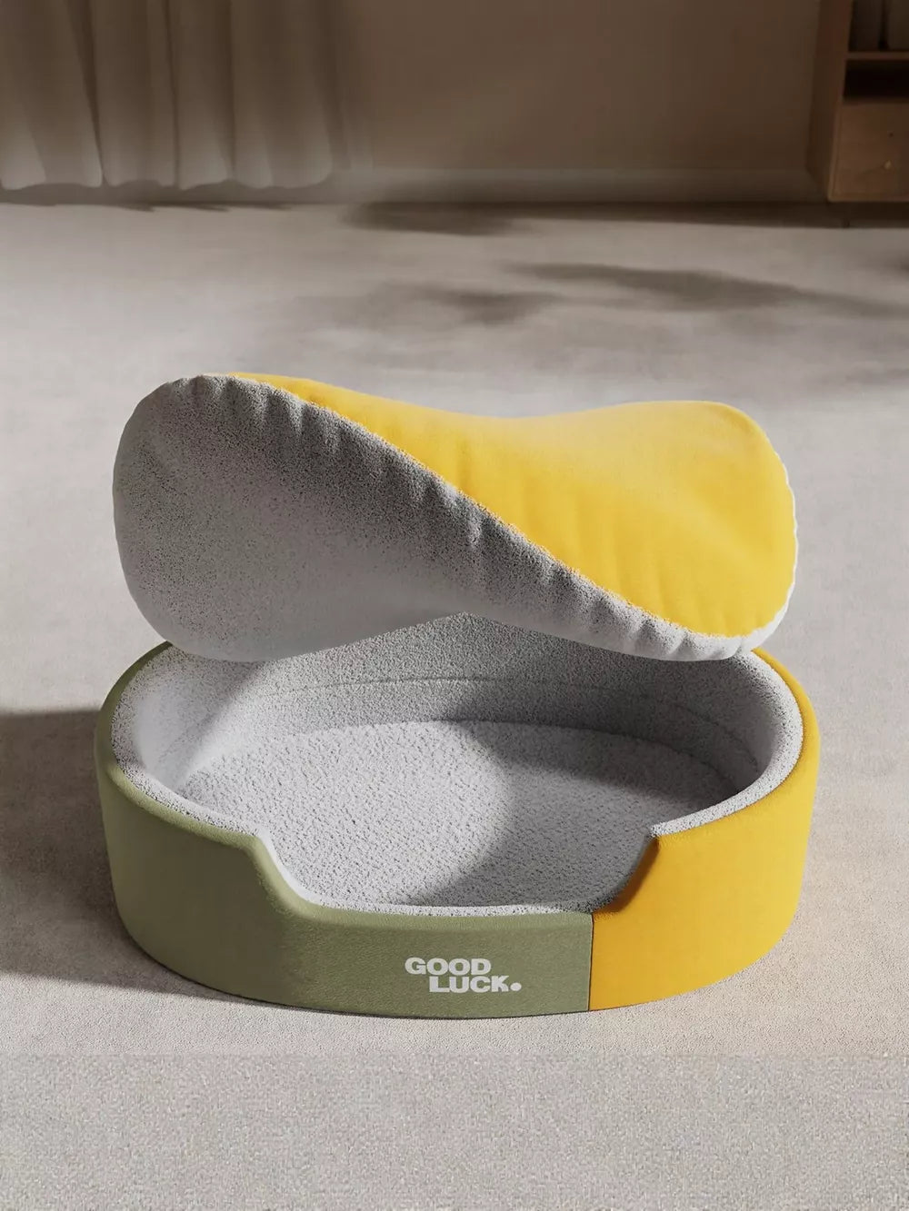 Oval Plush Pet Nest – Ultra-Soft Sponge Bed for Cats & Dogs | S–XL