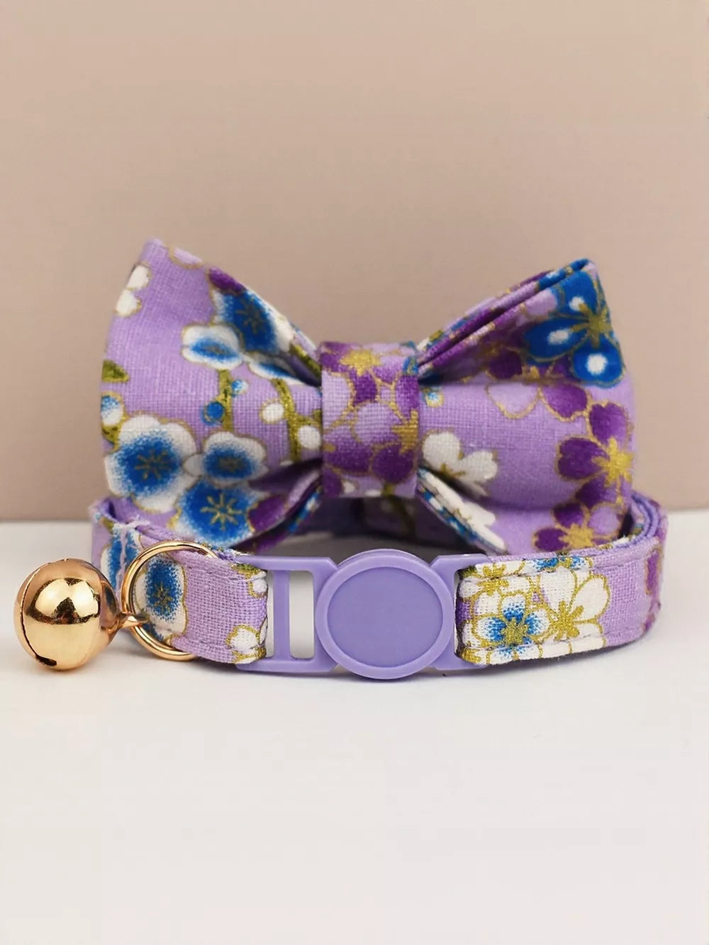 Bow Tie Cat Collar with Bell – 2-Piece Set (Size S & L)