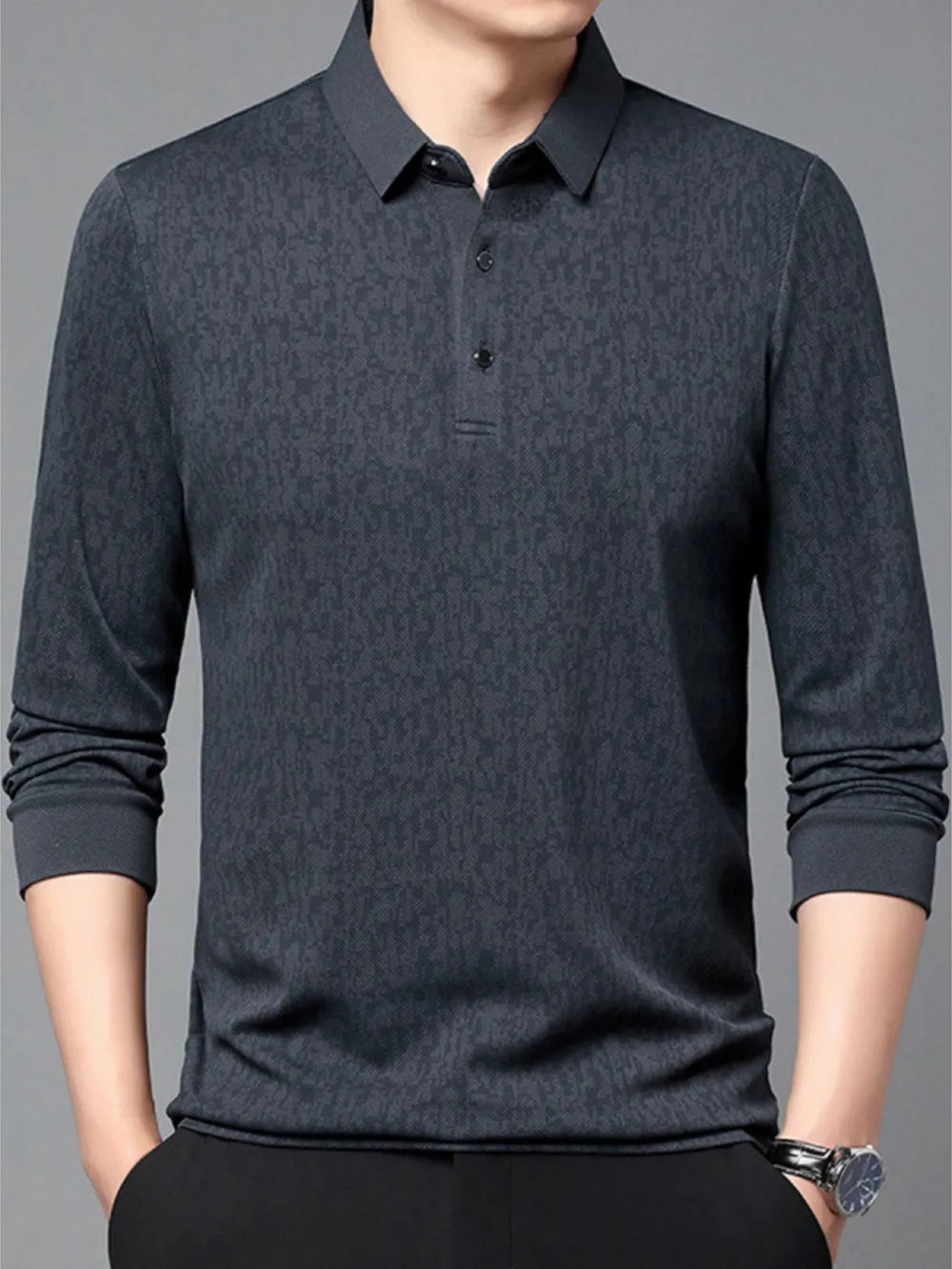 Men's Plus Size Button Detail Polo Shirt – Short Sleeve Cotton Blend