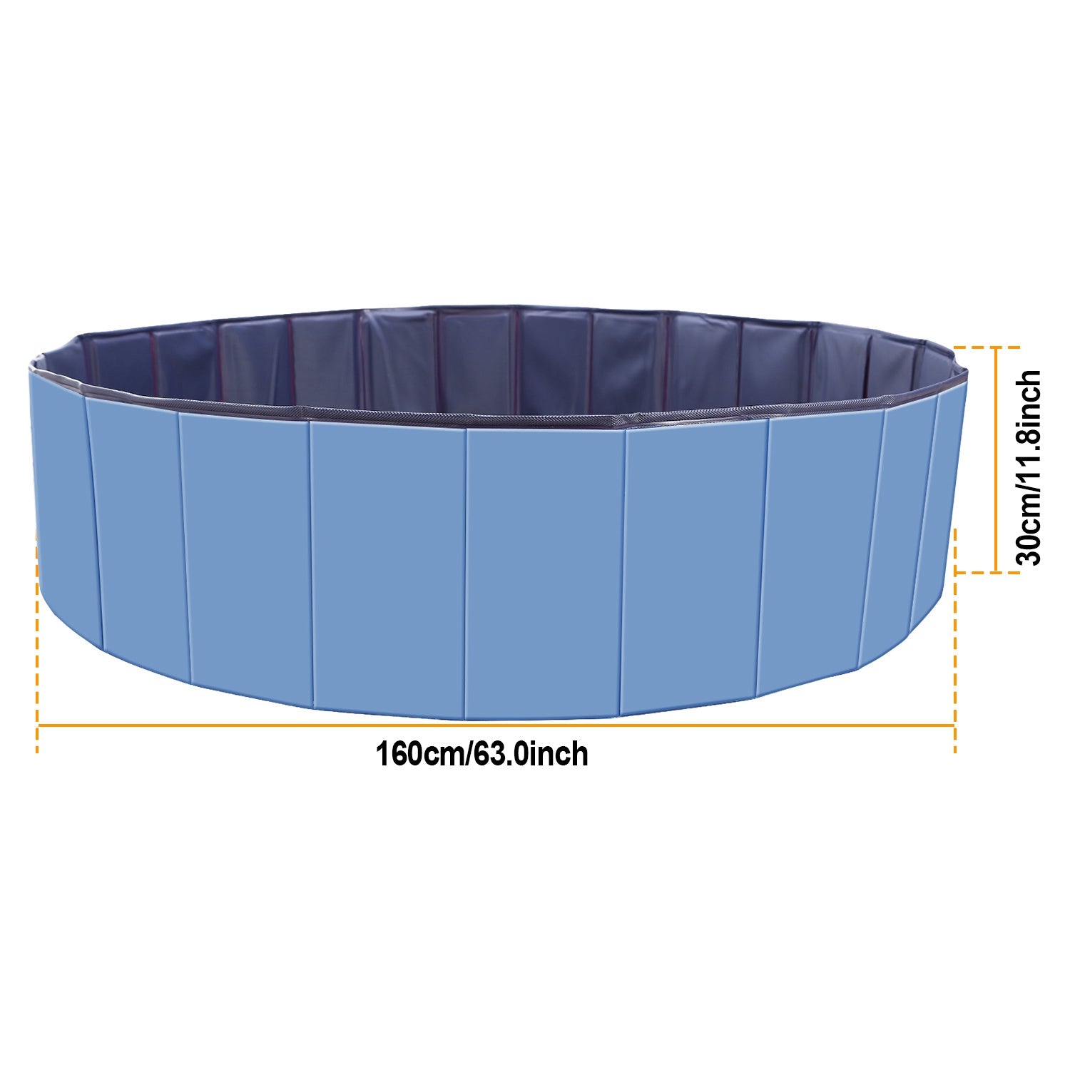 Extra Large Foldable Dog Pool 63" – Portable Swimming Pool for Dogs & Cats