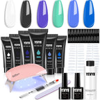 Poly Gel Nail Kit – 6-Color Set with UV LED Lamp & Extension Tools