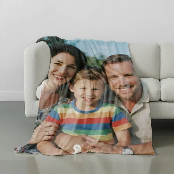 Personalized Photo Blanket - Custom Fleece Throw with Your Pictures | Perfect Mother's Day Gift
