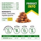 Premium Sweet Potato Chicken Wrapped Dog Treats - Grain-Free Training Snacks for All Breeds