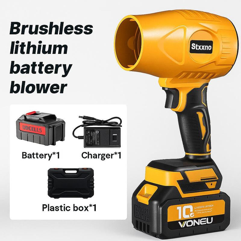 Stxxno 1400G Thrust Turbo Jet Blower – Cordless Leaf Blower with Violent Turbo Fan, Brushless Pure Copper Motor, Car-Drying Jet, Handheld Snow Blower, Turbo Air Duster for Home Improvement & Garden Care – Perfect Christmas & New Year Gift Jet Fan Blower