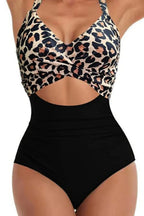 Crisscross Cutout Tied One-Piece Swimsuit