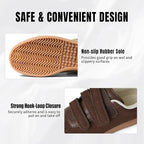 Women's Faux Suede Hook & Loop Fashion Sneakers | Non-Slip Casual Walking Shoes