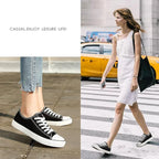 Women's Classic Low-Top Canvas Lace-Up Sneakers | Vulcanized Sole, Washable, US 5–11