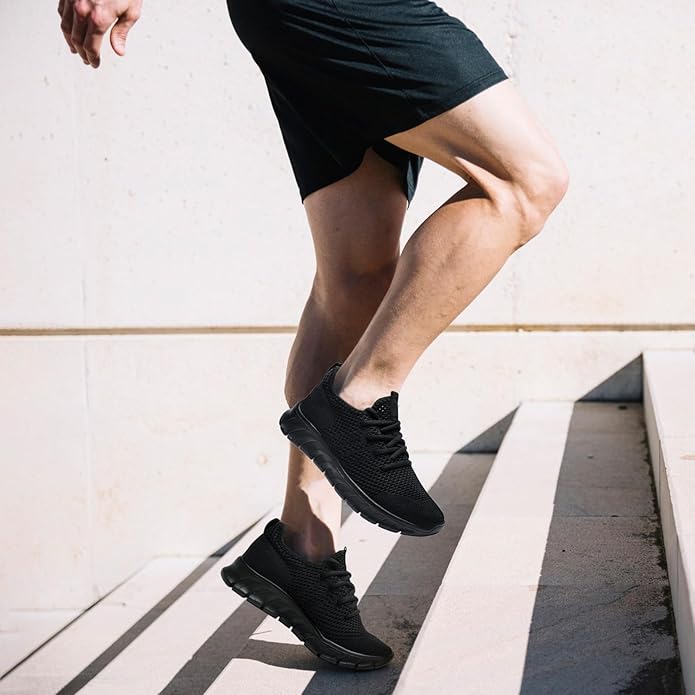 Men's Slip-On Lightweight Mesh Running & Walking Sneakers – Breathable & Non-Slip