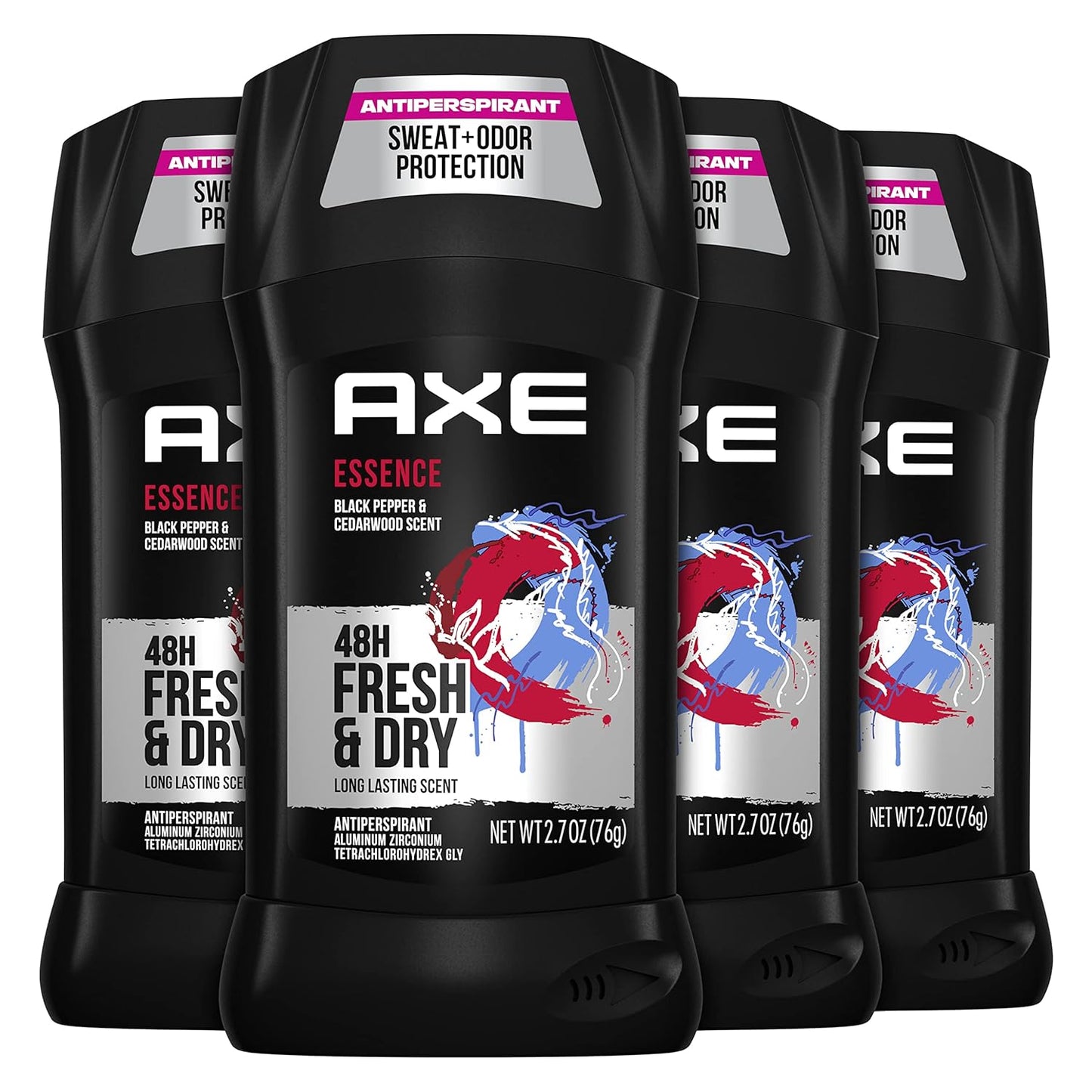 Antiperspirant Deodorant for Men Phoenix 4PK 48H Sweat & Odor Protection for Long Lasting Freshness, Crushed Mint & Rosemary Men'S Deodorant 2.7 Oz