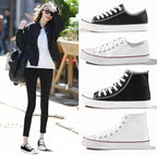 Women's Classic Low-Top Canvas Lace-Up Sneakers | Vulcanized Sole, Washable, US 5–11