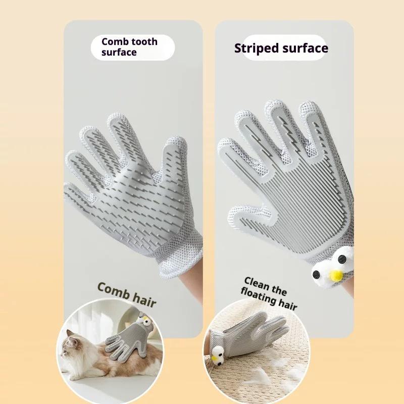 Pet Grooming Glove - 2-in-1 Deshedding Brush & Massage Tool for Cats & Dogs