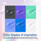 Poly Gel Nail Kit – 6-Color Set with UV LED Lamp & Extension Tools