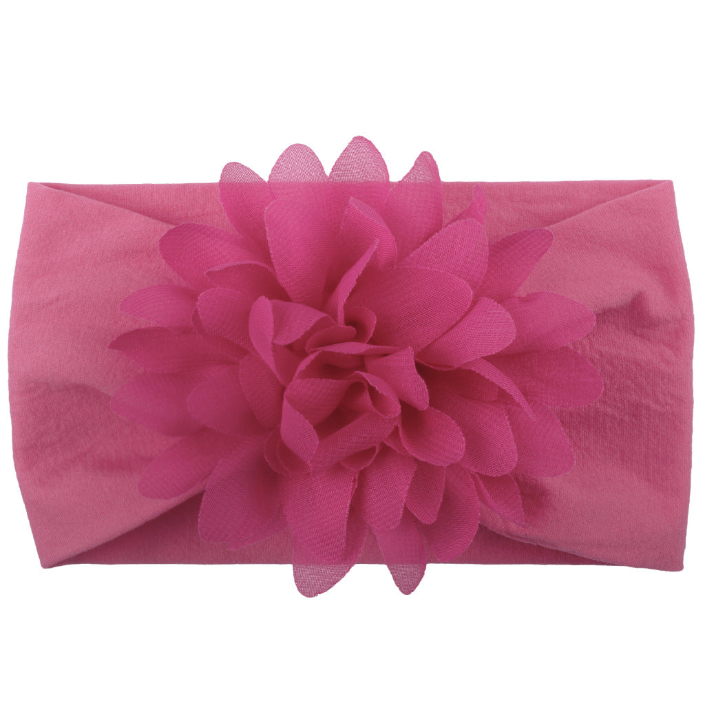 Baby Girl Flower Headband | Soft Chiffon Princess Hair Bow | 13 Colors