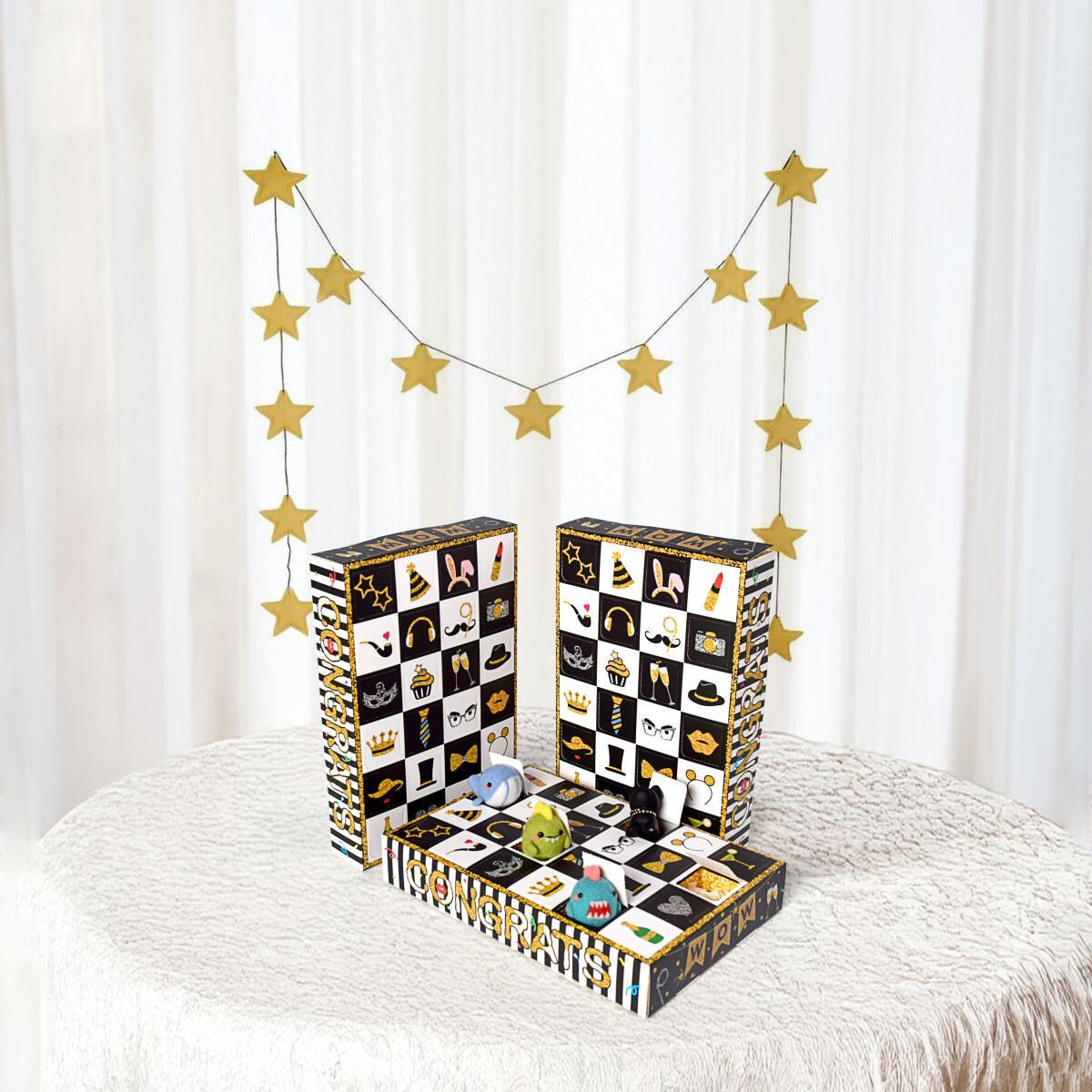 Premium Advent Calendar Gift Boxes - 10 Pack Countdown Boxes for Christmas Holiday