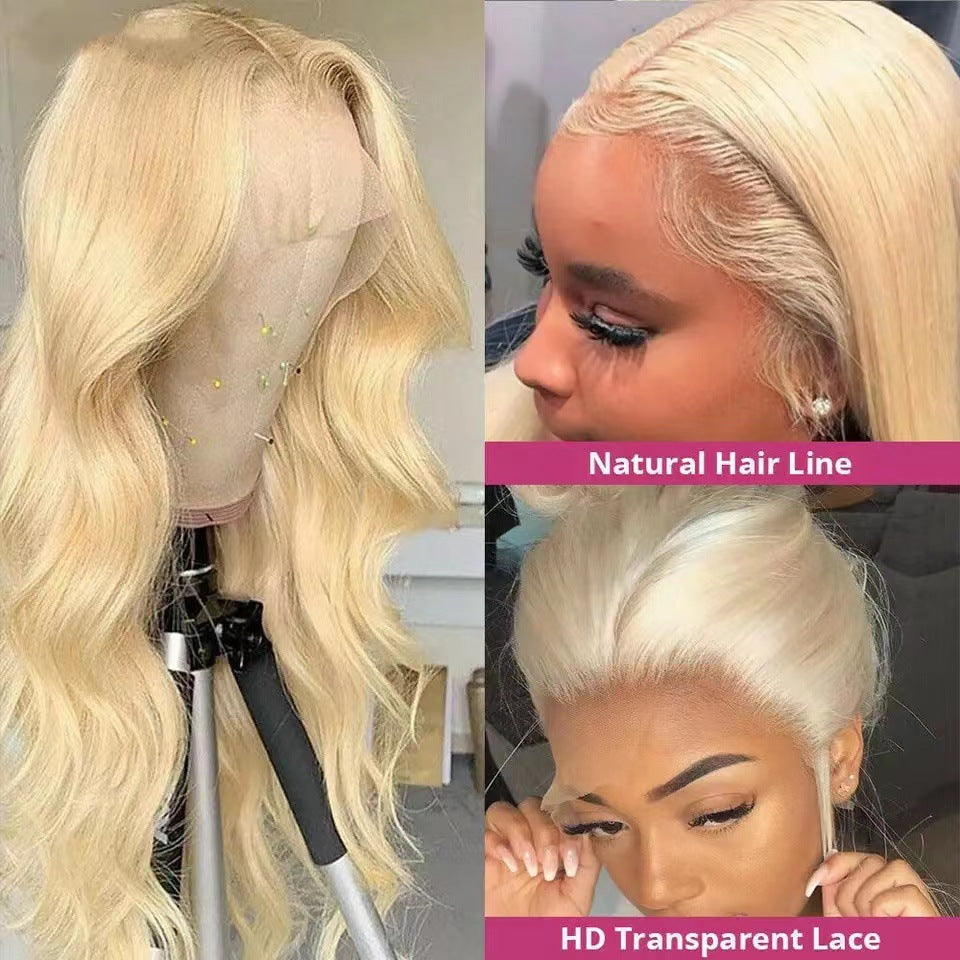 Blonde Lace Front Wig | Long Big Wave Curls | Heat-Resistant Synthetic
