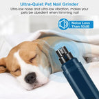 Quiet Dog Nail Grinder – USB Rechargeable, 2-Speed