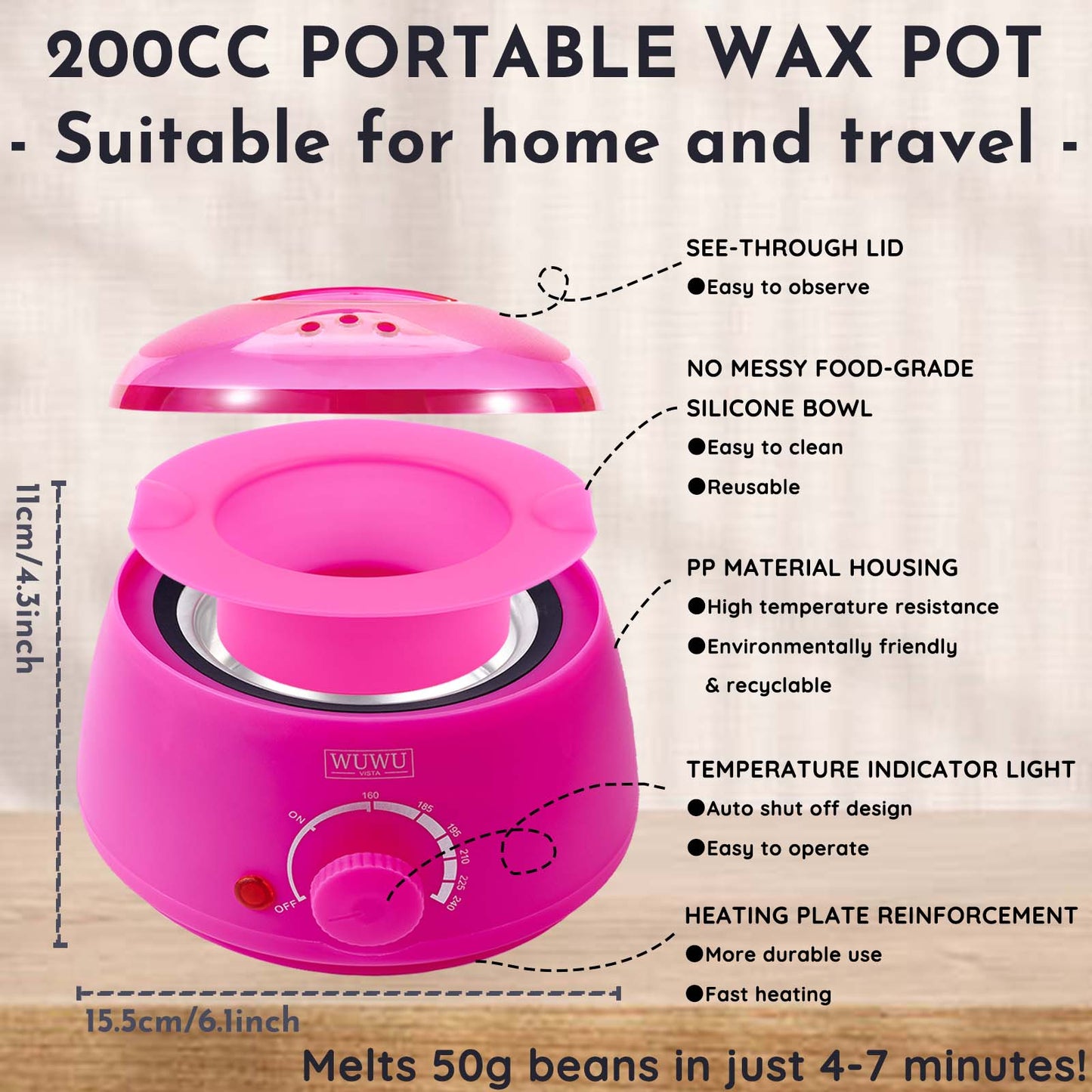 At-Home Waxing Kit – 23-Piece Professional Hair Removal Set with Wax Warmer