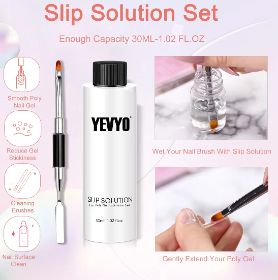 Poly Gel Nail Extension Kit with UV LED Lamp – 6 Colors, Complete Starter Set