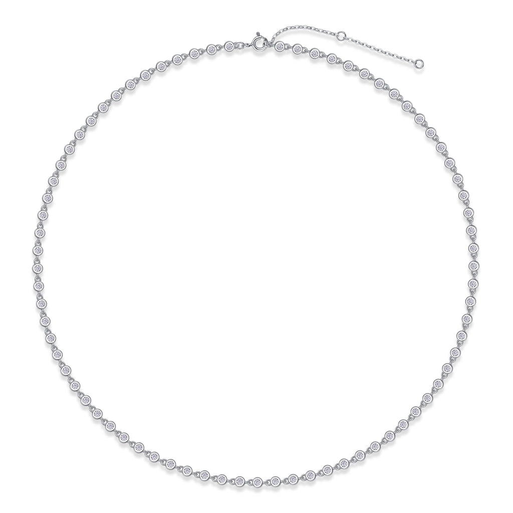 Heart-to-Heart Moissanite Pendant Necklace Set - S925 Sterling Silver