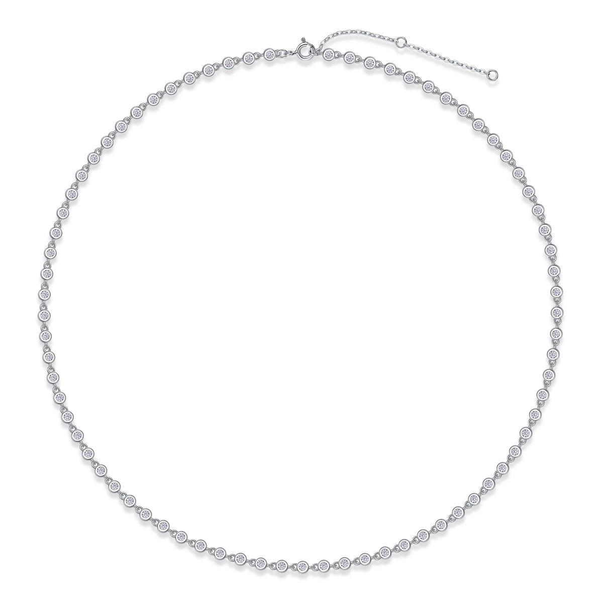 Heart-to-Heart Moissanite Pendant Necklace Set - S925 Sterling Silver