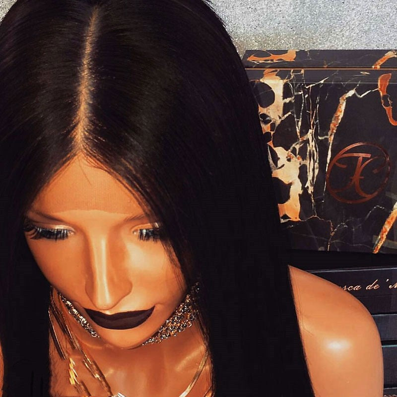 Lace Front Straight Wig | 150% Density | Heat Resistant Fiber | 14"–26"