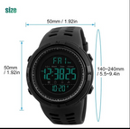 SKMEI Men's Digital Sports Watch – Military Tactical, 50M Waterproof, LED Backlight & Alarm