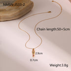 18K Gold Plated Star Pendant Necklace | Sparkling Zircon Crystals | Stainless Steel