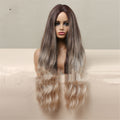 Ombre Brown to Blonde Long Curly Wig | Heat-Resistant Synthetic