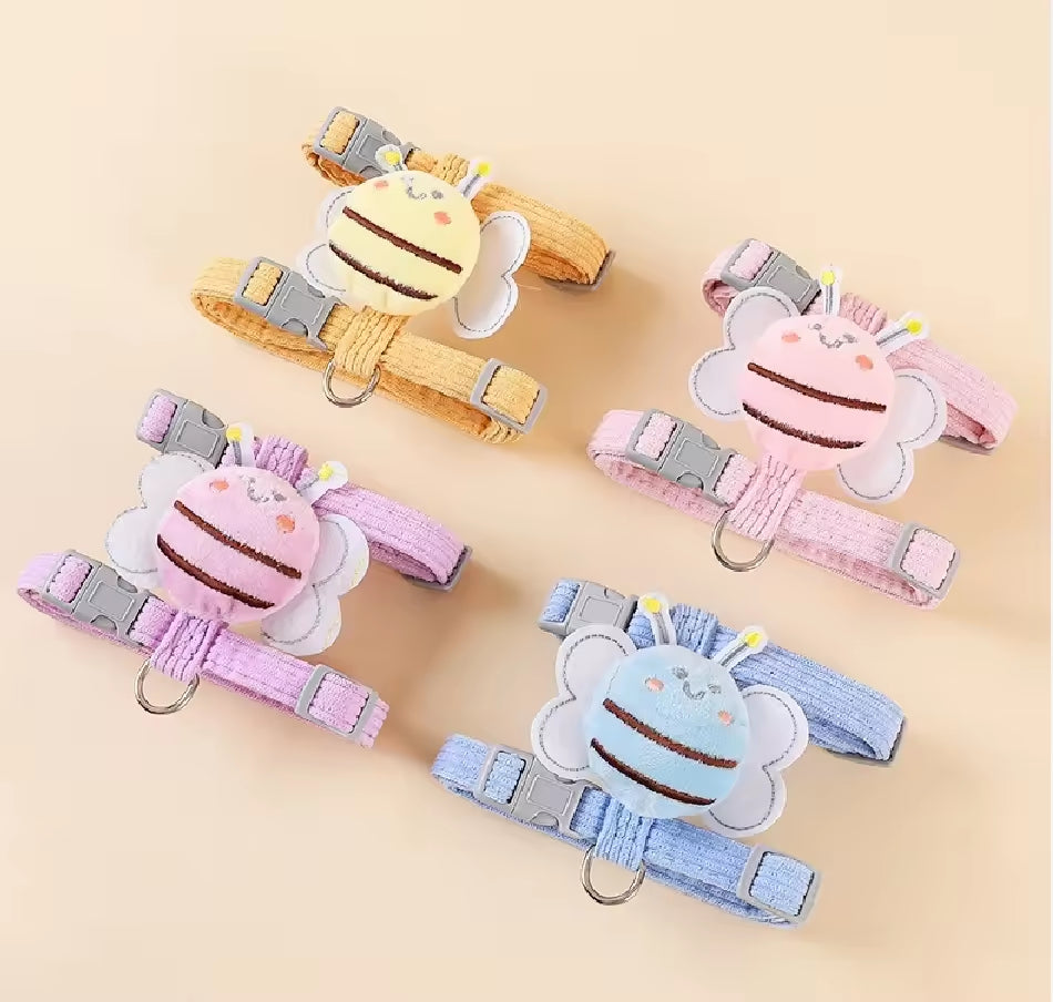 Angel Wings Cat Harness and Leash Set - Escape-Proof Adjustable Vest for Kittens & Small Dogs