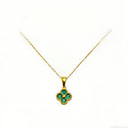 Lucky Four Leaf Clover Necklace | 24K Gold Plated Pendant & Adjustable Chain
